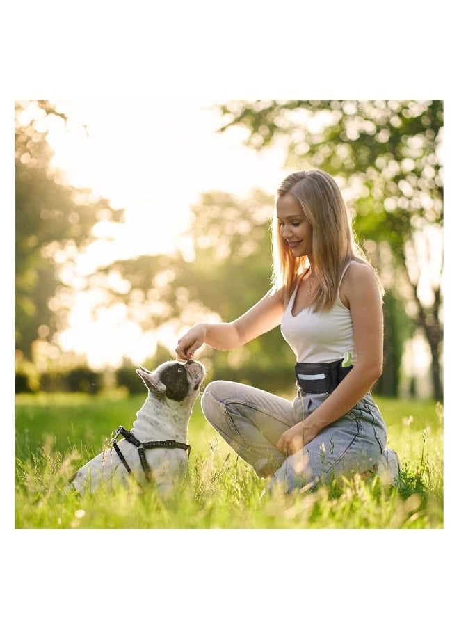 Treat Pouch for Dog Walking, Large Capacity Hands Free Dog Treat Pack for Training, Hiking, Running