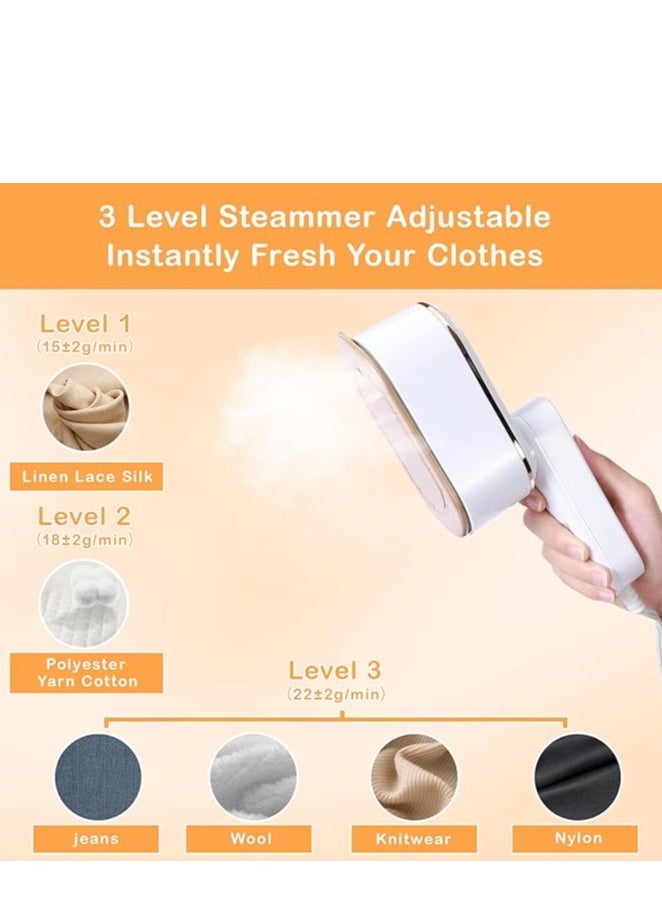 Travel Steamer Iron for Clothes - 1200W Handheld Size Portable Travel Steamer, 3 Steam Levels Clothes Steamer with LCD Screen, 10S Fast Heat-up Steamer for Dress Shirt Home Travel