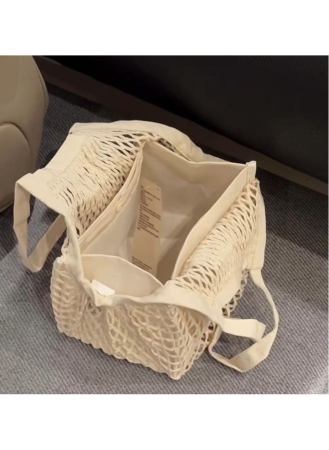 Cotton Mesh Bag Storage Bag, Fruit And Vegetable Supermarket Shopping Bag, Handbag