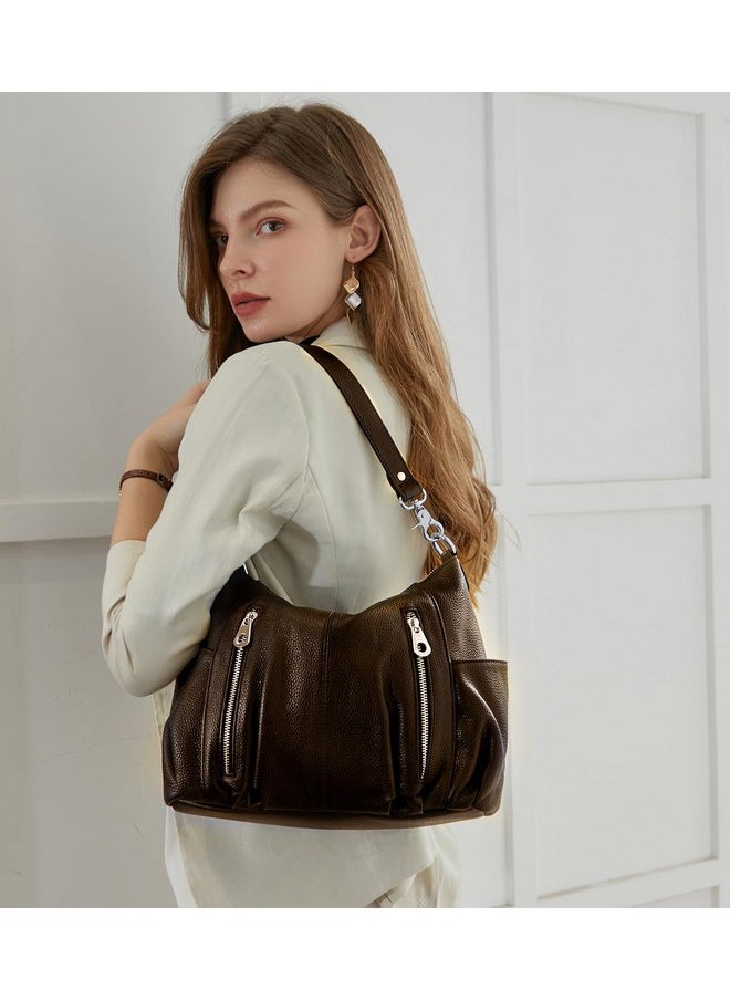 Genuine Leather Purses For Women Shoulder Hobo Bag Crossbody Satchel Handbags Designer Ladies Totes Purse