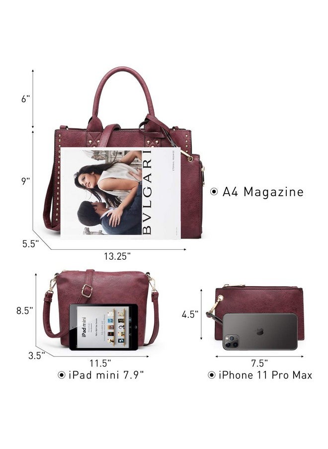 Purses Handbags For Women Tote Bags Wallet Set Top Handle Satchel Shoulder Bags Hobo Bag 3Pcs