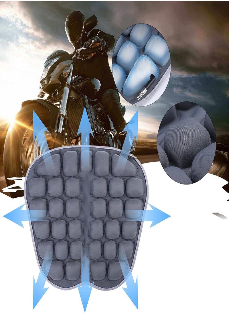 Inflatable Seat Cushion for Long Sitting,Inflatable Motorcycle Seat Cushion | Breathable Motorcycle Seat Pad for Office Chair