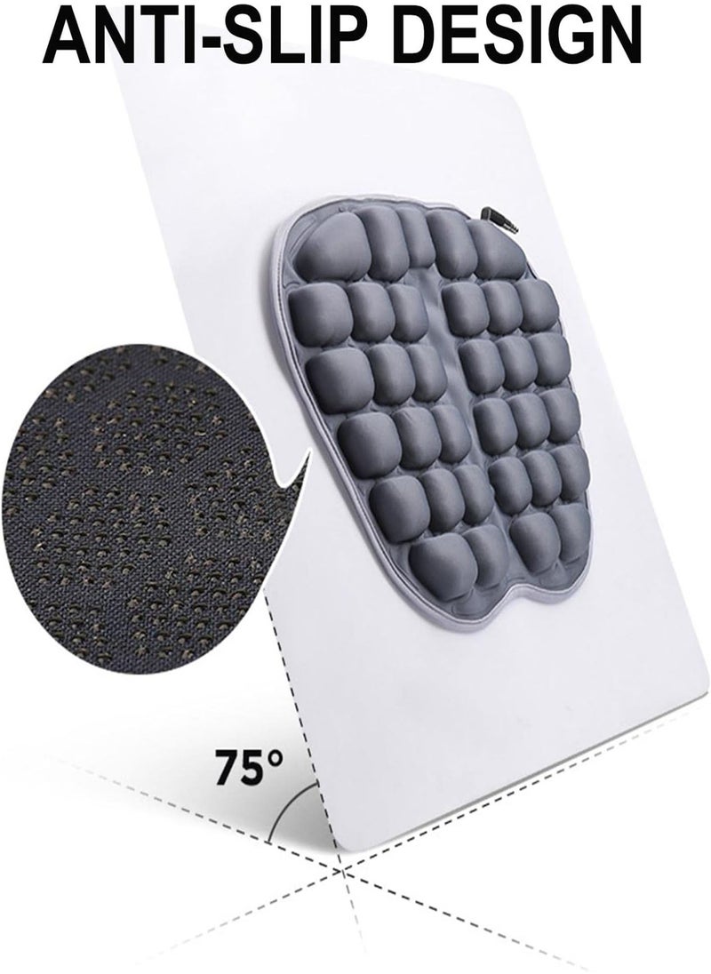 Inflatable Seat Cushion for Long Sitting,Inflatable Motorcycle Seat Cushion | Breathable Motorcycle Seat Pad for Office Chair