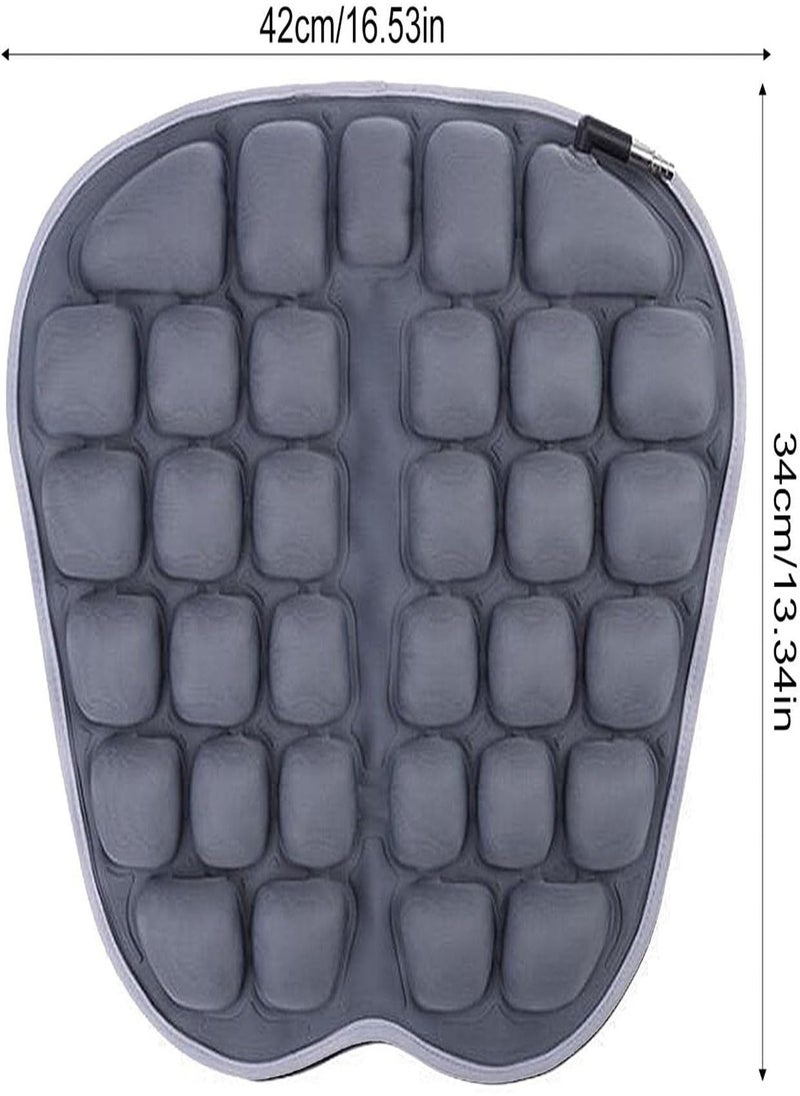 Inflatable Seat Cushion for Long Sitting,Inflatable Motorcycle Seat Cushion | Breathable Motorcycle Seat Pad for Office Chair