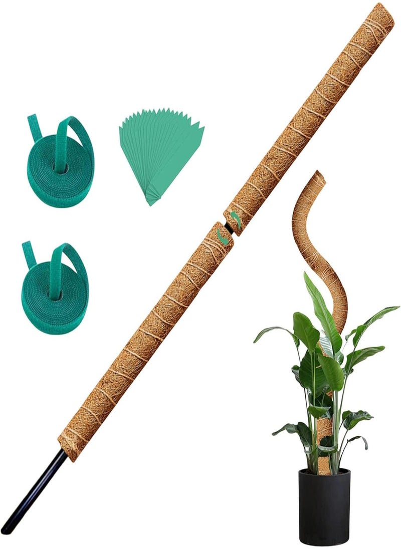 Coir Stakes for Plants,Stackable Plant Pole for Climbing Plants - Garden Supplies Plant Sticks for Retaining Moisture and Supporting Climbing