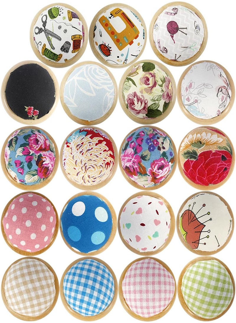 Pin Cushion For Sewing - Embroidery Pin Cushion With Wooden Base,Japanese Style Pillow Sewing Craft Stitch DIY Embroidery Holder Tool Random Color Pincushions, Needlework Accessory