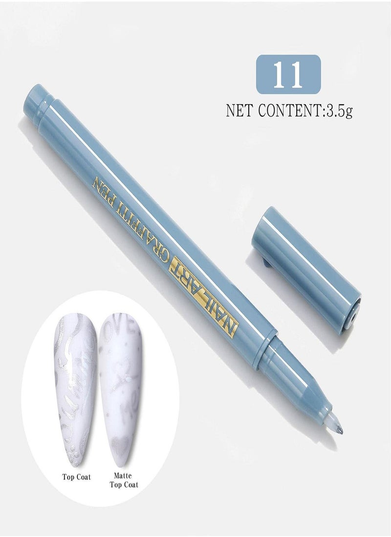 3D Nail Art Painting Pen,Waterproof and Quick-Drying Nail Art 3D Painted Pen - Easy to Use Drawing Nail Graffiti Dotting Pen Manicure Tools