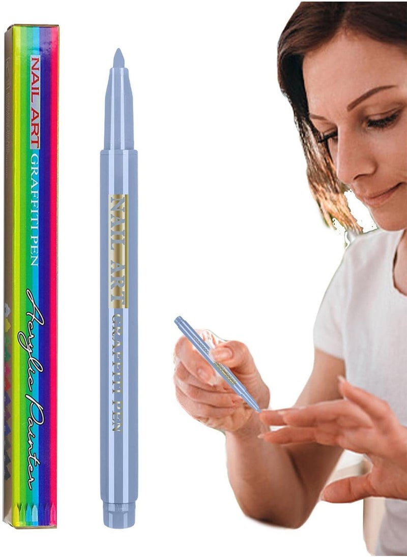 3D Nail Art Painting Pen,Waterproof and Quick-Drying Nail Art 3D Painted Pen - Easy to Use Drawing Nail Graffiti Dotting Pen Manicure Tools
