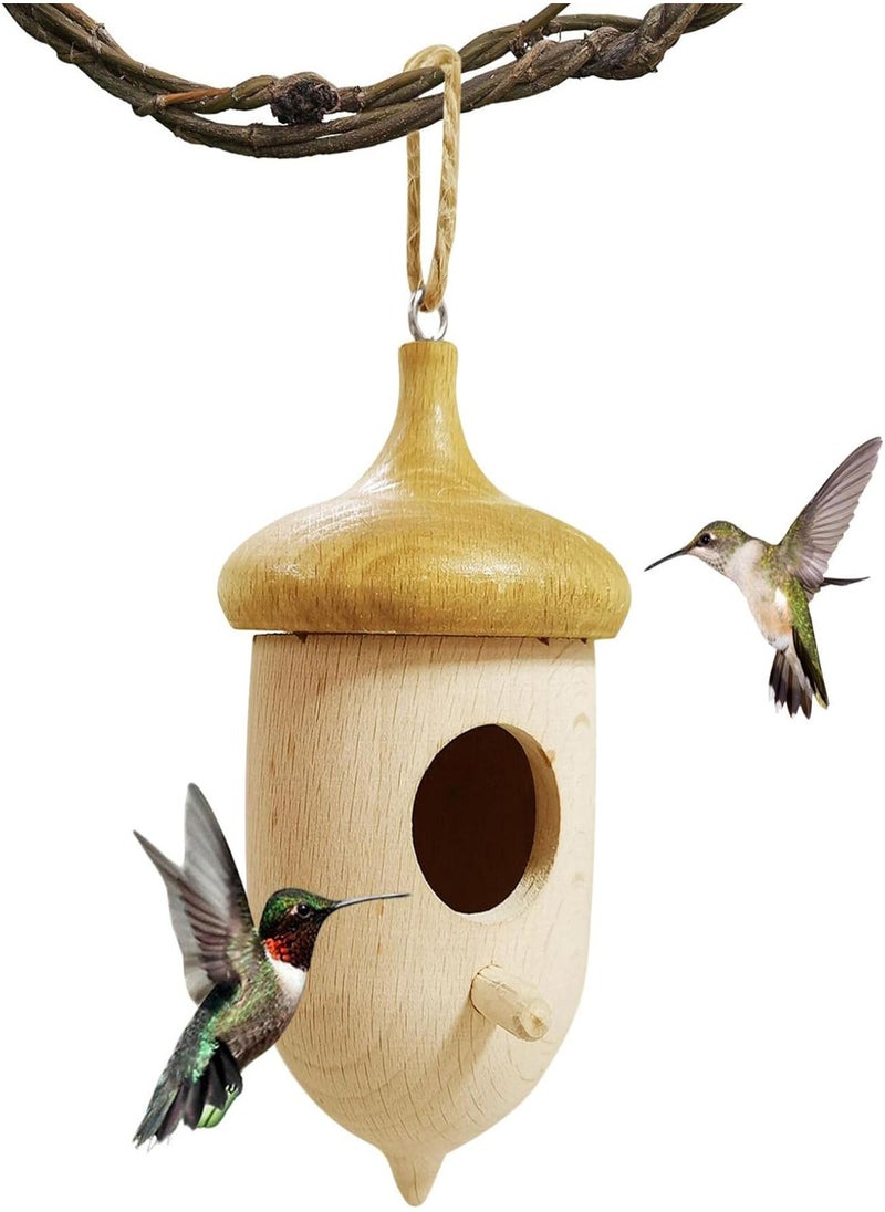 Hummingbird House,Wood Durable Hummingbird House - Birdhouse Garden Country Cottages, Squirrel Proof Bird Feeders for Hummingbird Sparrow