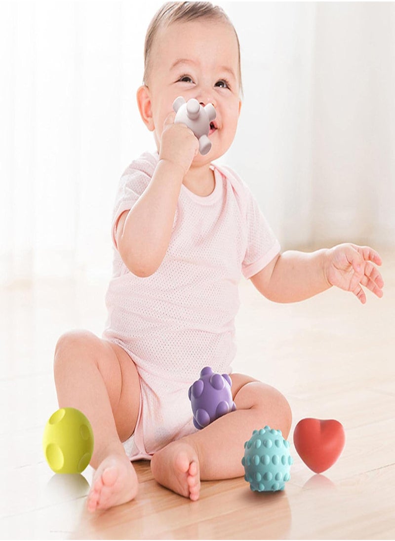 Massage Soft Ball for Baby | 7-Piece Colorful Soft and Squeezy Tactile Sensory Toys - 0-6-12 Months Baby Learning Grasping Soft Sensory Toys for Kids Gift