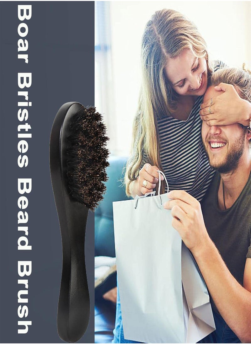 Portable Beard Brush Boar Bristles | Natural Beech Wood Handle Design Beard Comb,Beard Brush to Shape, Style, and Groom Any Length of Facial Hair