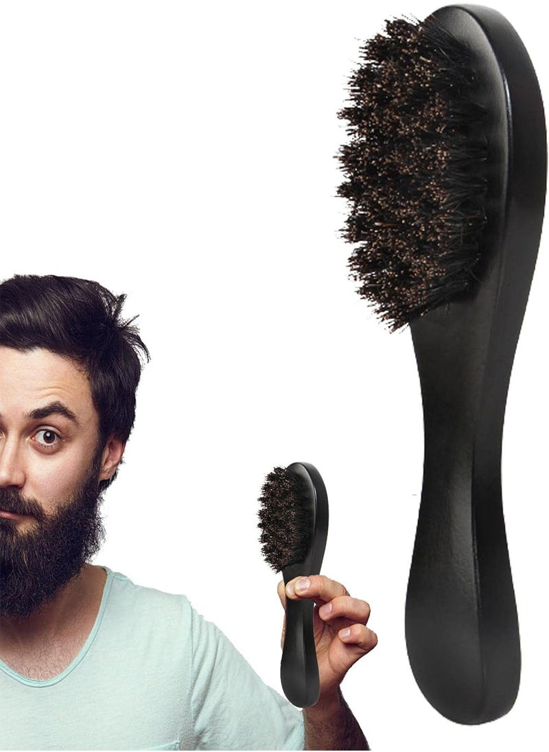 Portable Beard Brush Boar Bristles | Natural Beech Wood Handle Design Beard Comb,Beard Brush to Shape, Style, and Groom Any Length of Facial Hair