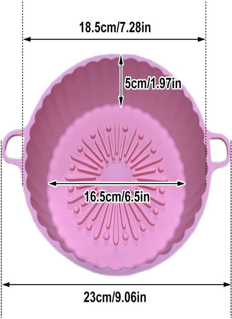 Air Fryer Silicone Basket,Heat Resistant Air Fryer Pan Liners Reusable | Air Fryer Insert Non Stick Airfryer Accessories for Air Fryer, Oven, Freezer