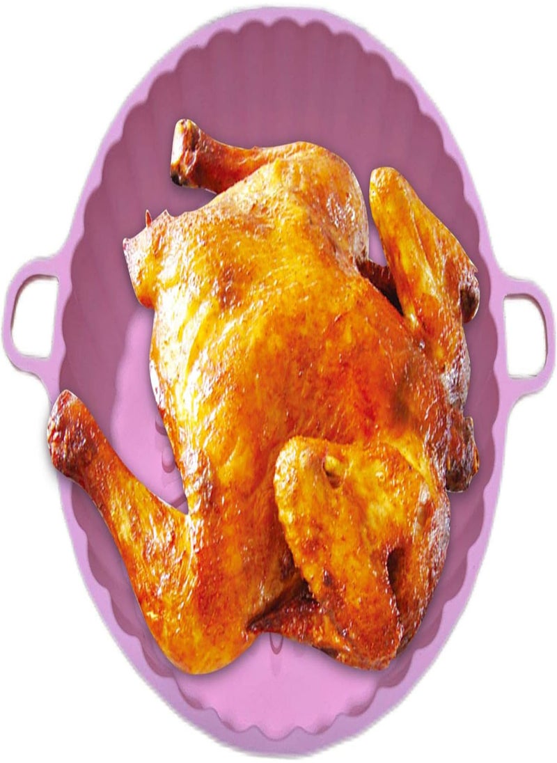 Air Fryer Silicone Basket,Heat Resistant Air Fryer Pan Liners Reusable | Air Fryer Insert Non Stick Airfryer Accessories for Air Fryer, Oven, Freezer