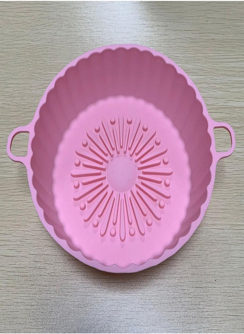Air Fryer Silicone Basket,Heat Resistant Air Fryer Pan Liners Reusable | Air Fryer Insert Non Stick Airfryer Accessories for Air Fryer, Oven, Freezer