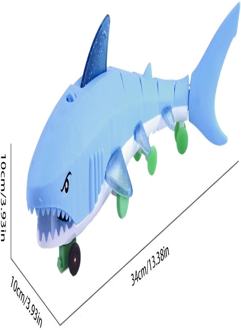 Electric Shark Toy,Musical Light Up Shark Toy With Leash - Light Up Shark Toy, Leash Shark Toy With Light And Dynamic Music For Baby, For Most Kids