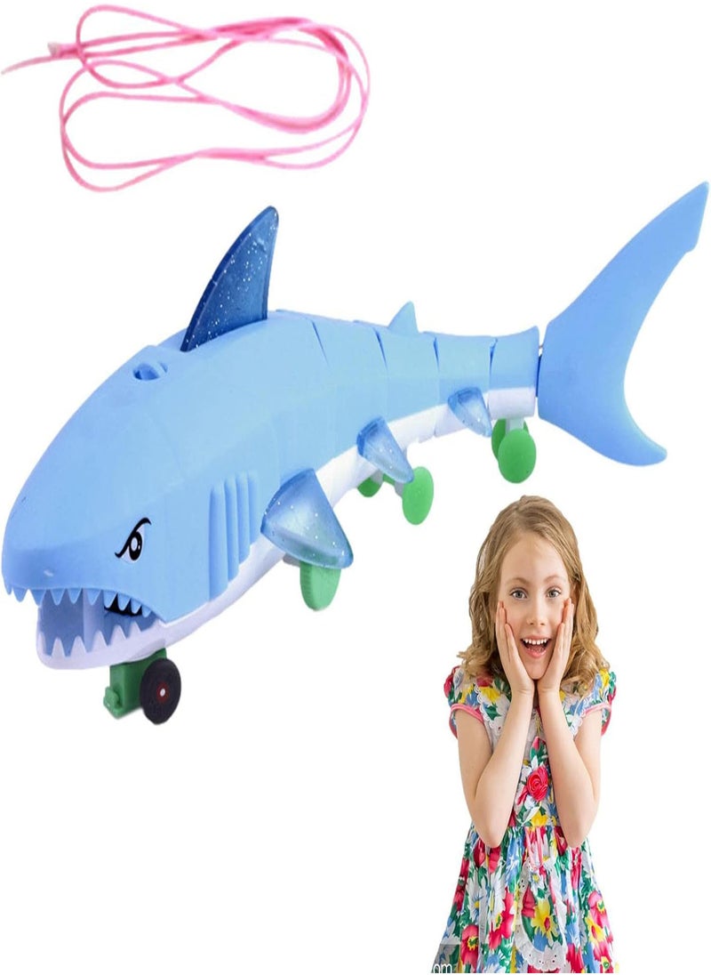 Electric Shark Toy,Musical Light Up Shark Toy With Leash - Light Up Shark Toy, Leash Shark Toy With Light And Dynamic Music For Baby, For Most Kids