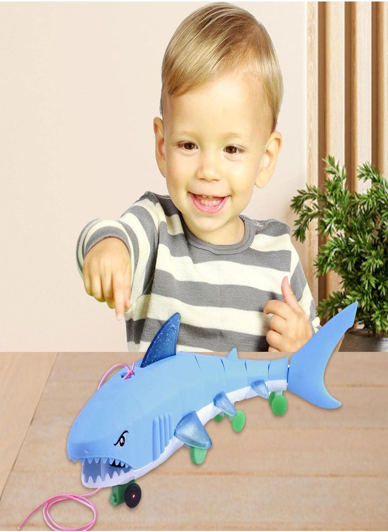 Electric Shark Toy,Musical Light Up Shark Toy With Leash - Light Up Shark Toy, Leash Shark Toy With Light And Dynamic Music For Baby, For Most Kids