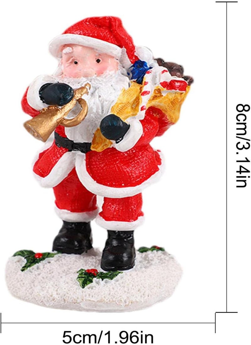 Resin Santa Claus Figurines - Mini  Santa Ornaments, Resin Ornament for  Santa Claus Decoration  Party Supplies