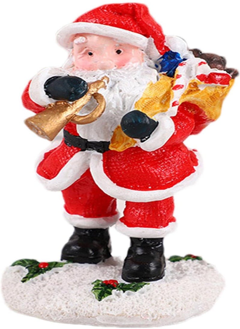 Resin Santa Claus Figurines - Mini  Santa Ornaments, Resin Ornament for  Santa Claus Decoration  Party Supplies