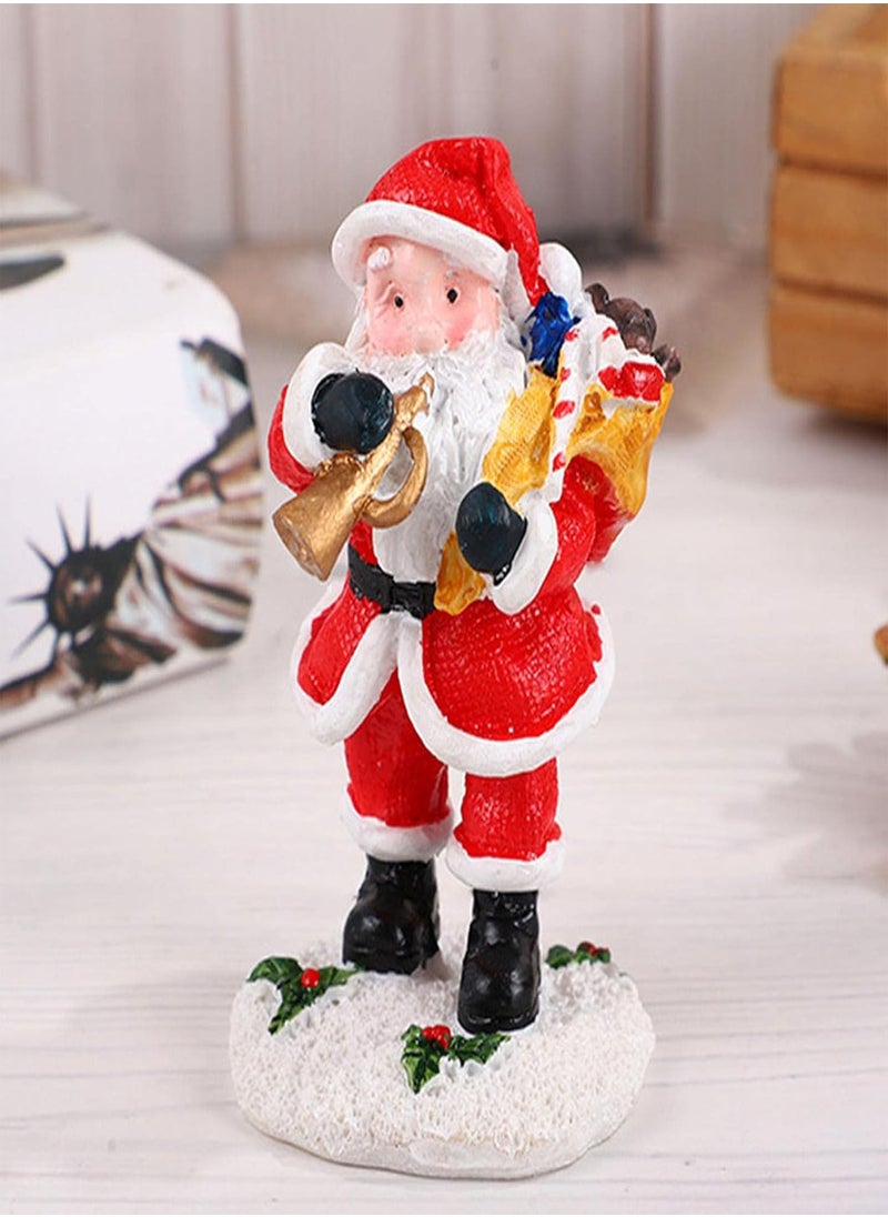 Resin Santa Claus Figurines - Mini  Santa Ornaments, Resin Ornament for  Santa Claus Decoration  Party Supplies