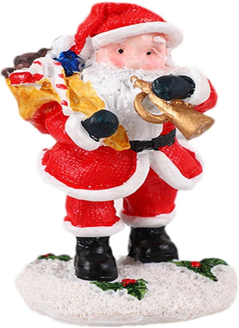Resin Santa Claus Figurines - Mini  Santa Ornaments, Resin Ornament for  Santa Claus Decoration  Party Supplies