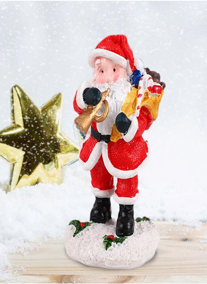 Resin Santa Claus Figurines - Mini  Santa Ornaments, Resin Ornament for  Santa Claus Decoration  Party Supplies