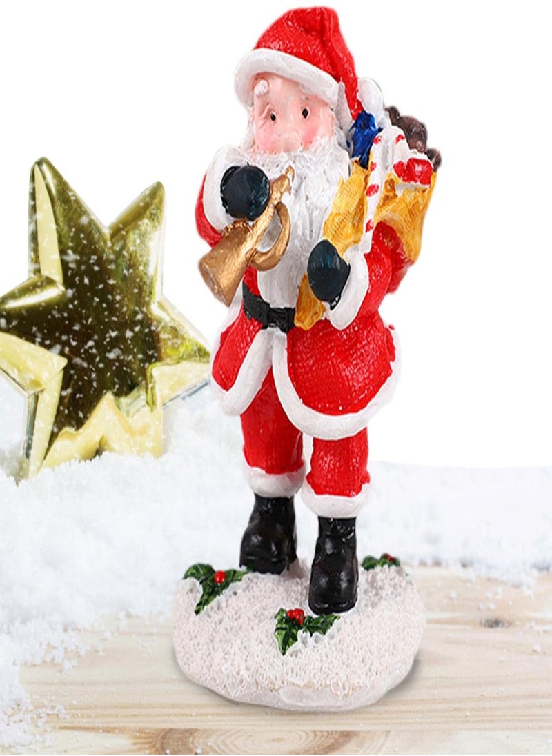 Resin Santa Claus Figurines - Mini  Santa Ornaments, Resin Ornament for  Santa Claus Decoration  Party Supplies