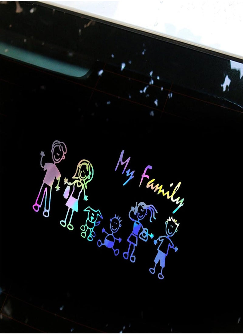 Family Car Stickers,Family Car Decals | Stick Figure Family Car Sticker Decal Mom Dad Kids Dog Sticker, All In The Stick Figure Family Your Funny Vinyl Decal Sticker