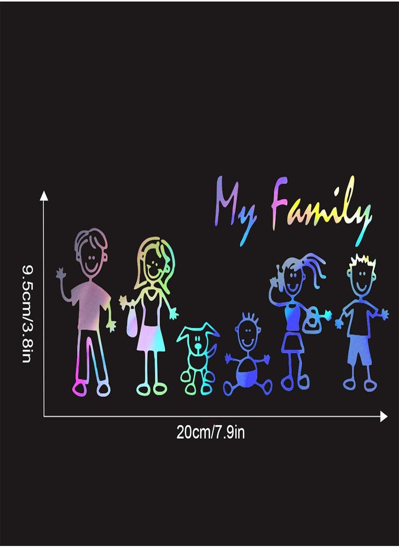 Family Car Stickers,Family Car Decals | Stick Figure Family Car Sticker Decal Mom Dad Kids Dog Sticker, All In The Stick Figure Family Your Funny Vinyl Decal Sticker