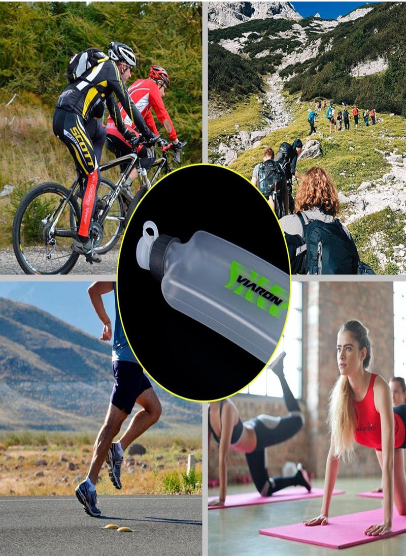 Running Water Bottle | Flat Water Bottle | 400ml Running Water Bottle, Reusable Drinking Water Kettle with Dust Cover for Sports, Biking, Hiking Travel