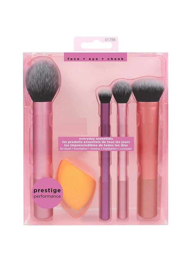 SKINPLUS Artist Essentials Complete Face Makeup Brush Set For Makeup Artist Inspired Looks, 5 Count (Pack Of 1)