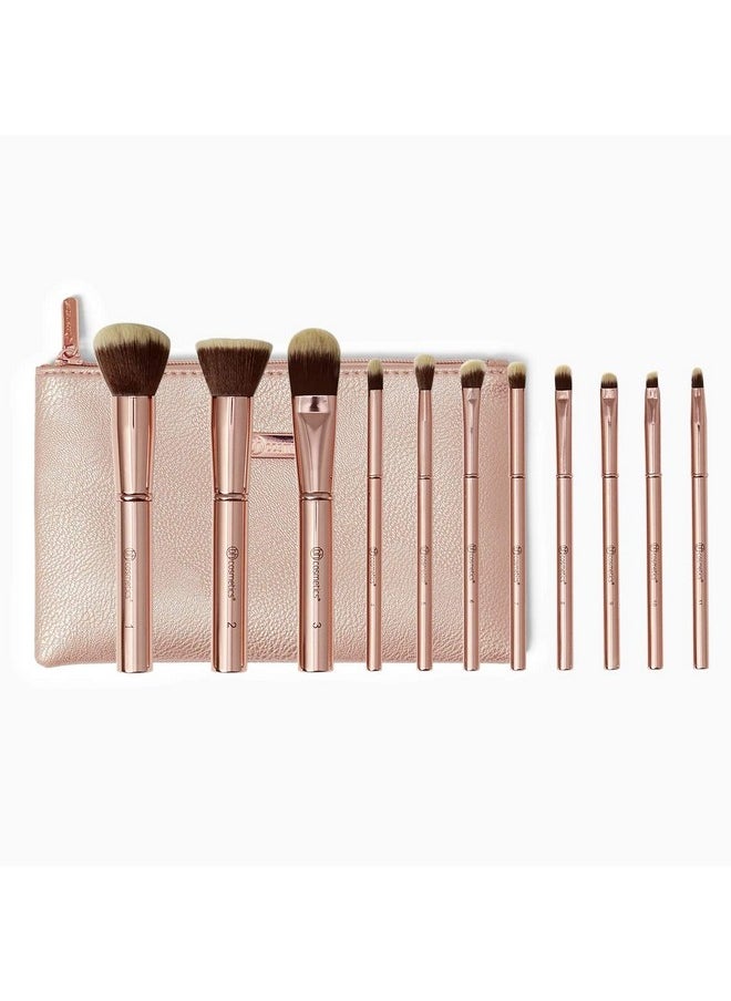 bhcosmetics Bh Cosmetics Metal Rose Brush Set With Bag