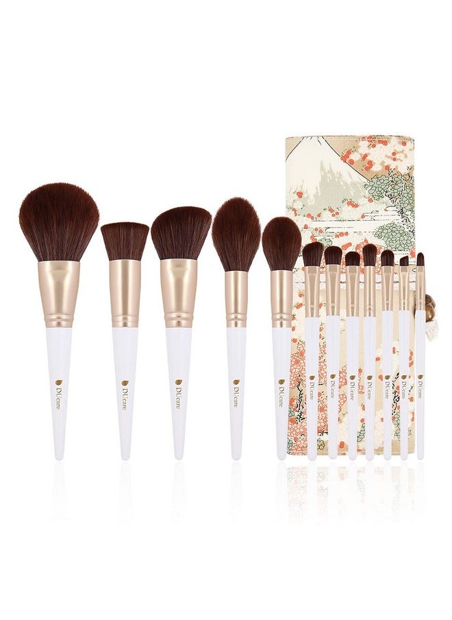 DUcare Makeup Brush Set 12Pcs Professional Essential Face Eye Shadow Eyeliner Foundation Blush Lip Brushes