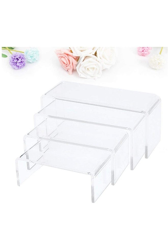 Acrylic Risers Display Clear Showcase Shelf Figures Buffets Cupcakes Jewelry Display Stands for Table Decorations