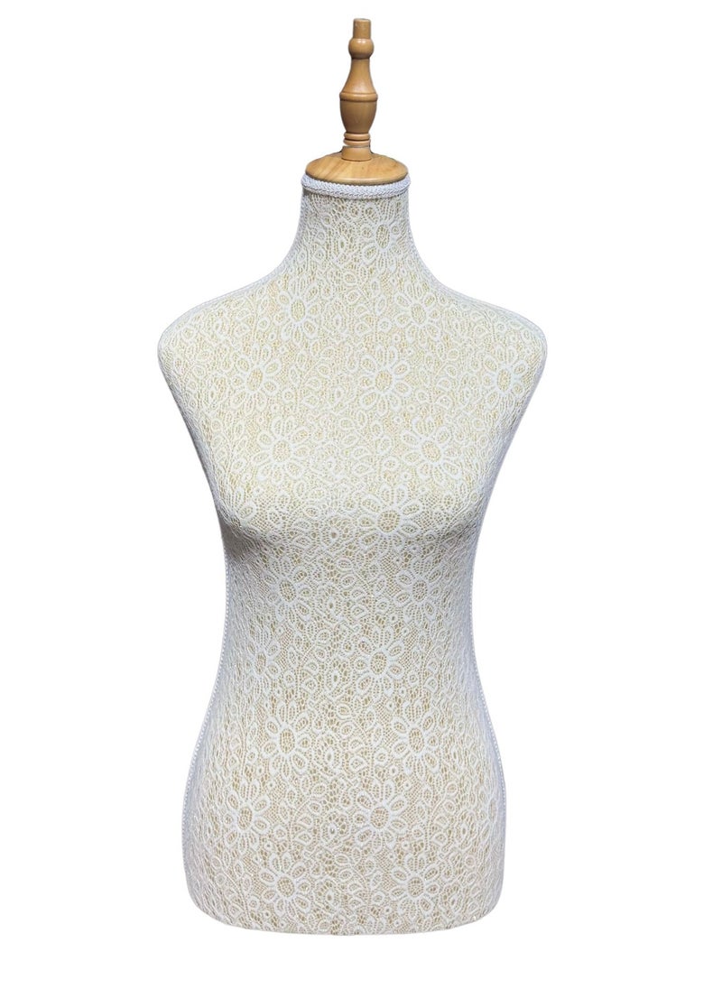 170cm Female Mannequin Torso Body Dress Form with Adjustable Wood Tripod Stand, Women Mannequin Torso for Clothing Store, Mannequins Head, Clothes Window Display, Boutiques, Jewellery Clothing Forms