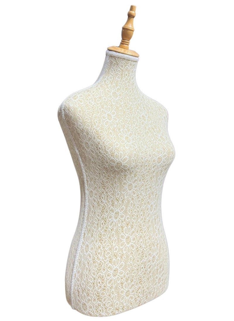 170cm Female Mannequin Torso Body Dress Form with Adjustable Wood Tripod Stand, Women Mannequin Torso for Clothing Store, Mannequins Head, Clothes Window Display, Boutiques, Jewellery Clothing Forms