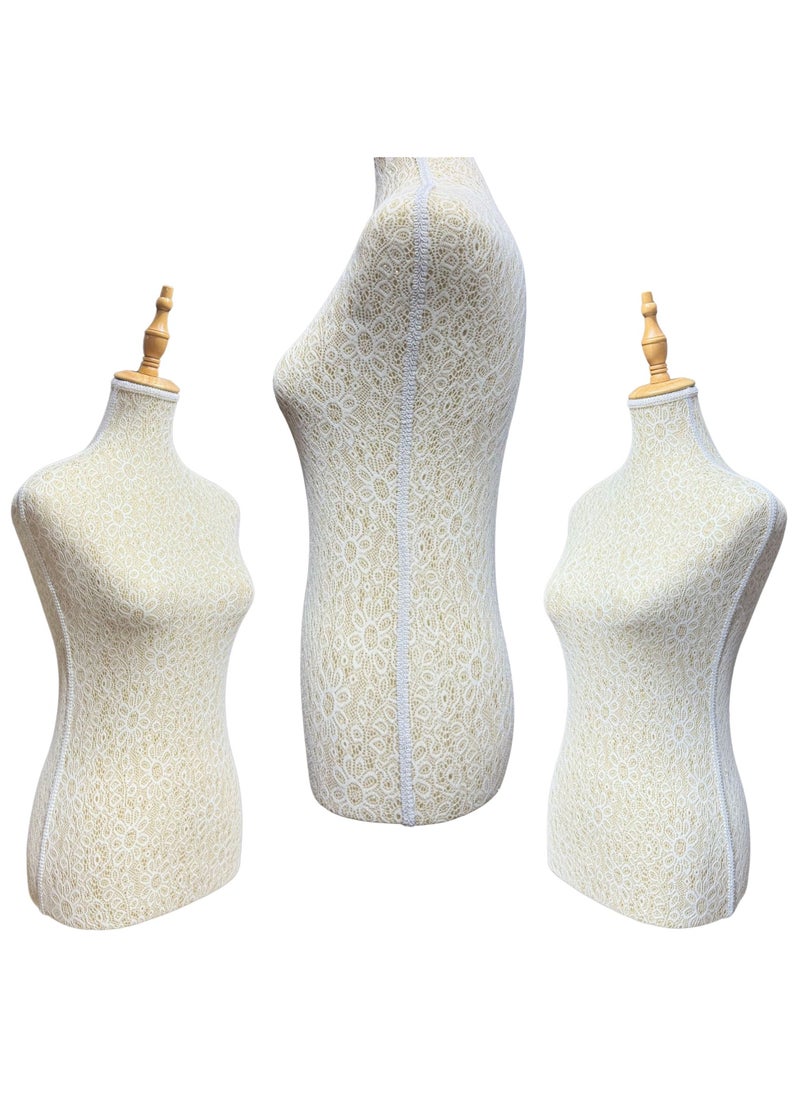 170cm Female Mannequin Torso Body Dress Form with Adjustable Wood Tripod Stand, Women Mannequin Torso for Clothing Store, Mannequins Head, Clothes Window Display, Boutiques, Jewellery Clothing Forms