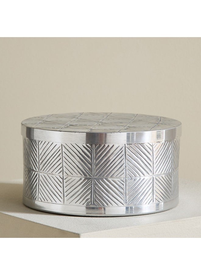 Nydril Aluminium Square Embossed Box 17 x 8.5 x 17 cm