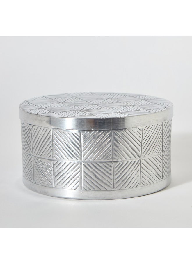 Nydril Aluminium Square Embossed Box 17 x 8.5 x 17 cm