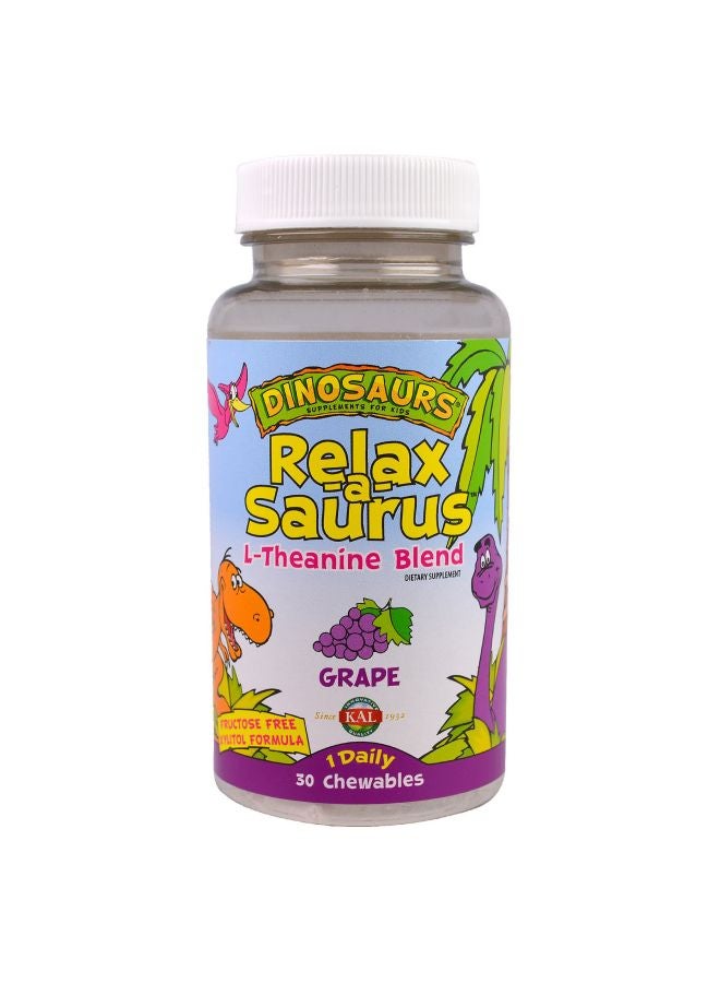 Dinosaurs Relax-A-Saurus L-Theanine Blend Grape - 30 Chewables