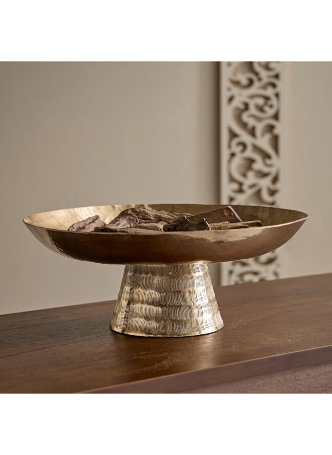 Arizona Aluminium Hammered Round Footed Bowl 35 x 25 x 14 cm