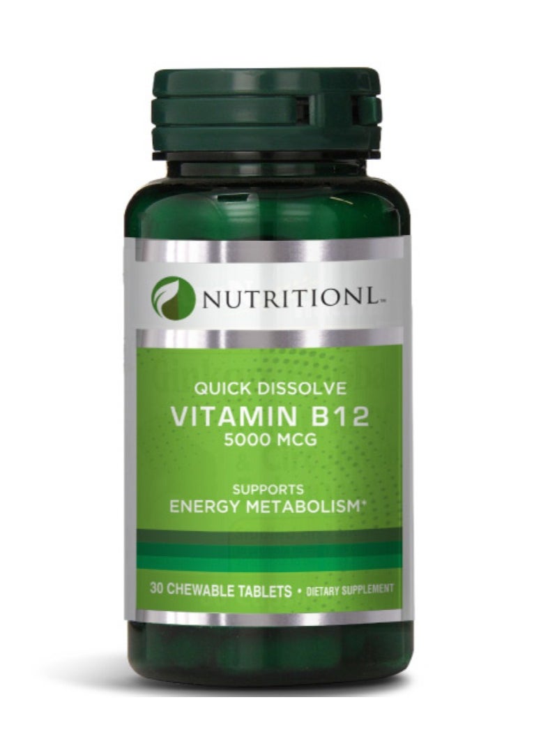 Nutritionl Vitamin B12 5000 Mcg 30 Tabs