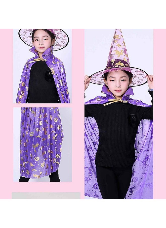 Halloween Dress For Boys And Girls (Cape & Hat Only)- Purple