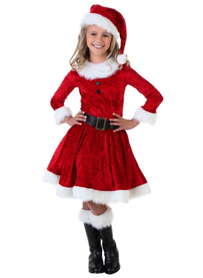 Miss Santa Costume For Christmas, Red (Boots Not Included) (3-5 Yrs)