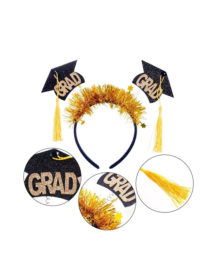 8 Pack Graduation Hat, Graduation Hairpin, Graduation Cap Class, Graduation Party Decorations Supplies, Suitable for Graduation Parties And Ceremonies (4 Styles*2)