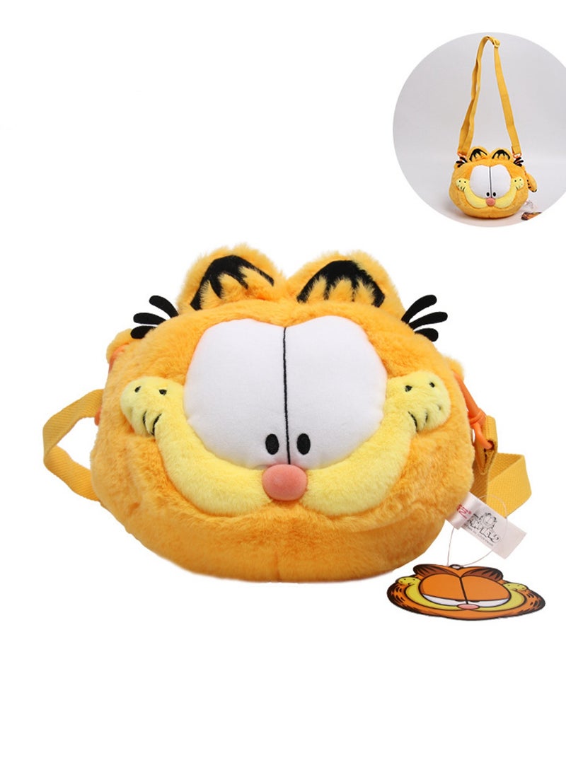 20cm Crossbody Bag Orange Cat Family Plush Toy | Character Details | Soft And Cute | Cartoon Dolls | Suitable As A Gift For Children