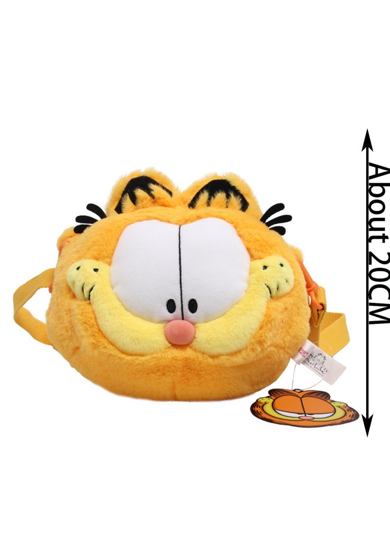 20cm Crossbody Bag Orange Cat Family Plush Toy | Character Details | Soft And Cute | Cartoon Dolls | Suitable As A Gift For Children