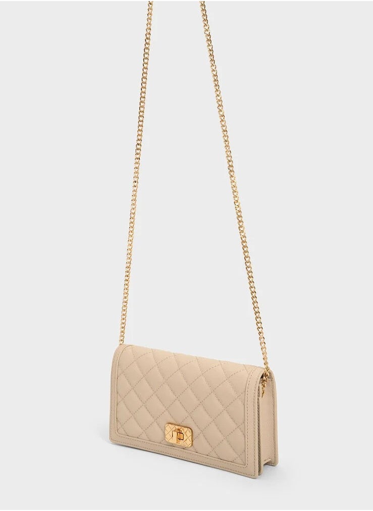 Charles & Keith Micaela Quilted Long Wallet