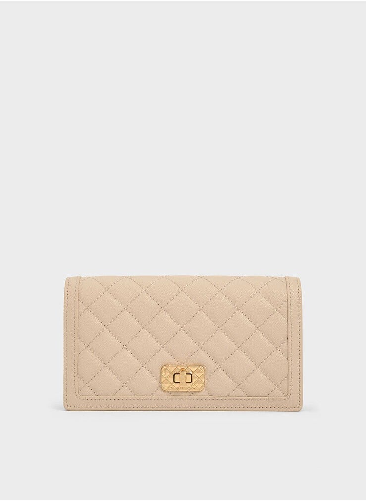 Charles & Keith Micaela Quilted Long Wallet